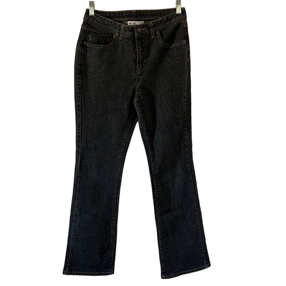 Units Black Wash Denim Boot Cut Jeans Woman size 8 Westerncore - Picture 1 of 10